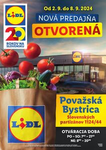 Propagačné noviny LIDL, platné od 02.09.2024 do 08.09.2024.