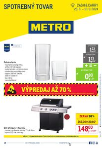 Propagačné noviny METRO, platné od 28.08.2024 do 10.09.2024.