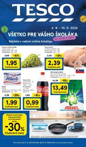 Propagačné noviny TESCO, platné od 04.09.2024 do 10.09.2024.