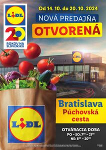 Propagačné noviny LIDL, platné od 14.10.2024 do 20.10.2024.