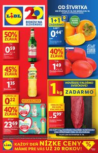 Propagačné noviny LIDL, platné od 17.10.2024 do 20.10.2024.