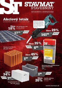 Propagačné noviny Stavmat Stavebniny, platné od 09.09.2024 do 31.10.2024.