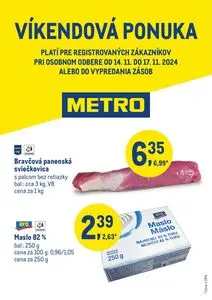 Propagačné noviny METRO, platné od 2024-11-14 do 2024-11-17.