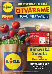 Propagačné noviny LIDL, platné od 2024-11-21 do 2024-11-24.