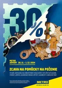 Propagačné noviny METRO, platné od 2024-11-28 do 2024-12-01.