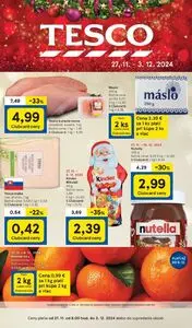 Propagačné noviny TESCO, platné od 2024-11-27 do 2024-12-03.