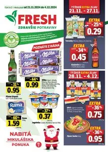 Propagačné noviny FRESH, platné od 2024-11-21 do 2024-12-04.