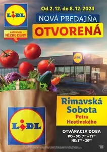 Propagačné noviny LIDL, platné od 2024-12-02 do 2024-12-08.