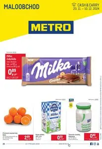 Propagačné noviny METRO, platné od 2024-11-20 do 2024-12-10.