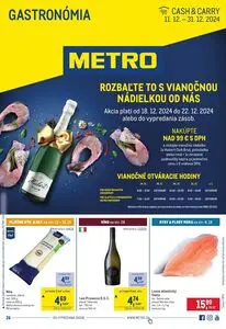 Propagačné noviny METRO, platné od 2024-12-11 do 2024-12-31.