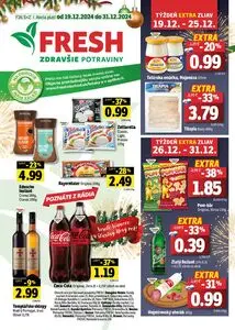 Propagačné noviny FRESH, platné od 2024-12-19 do 2024-12-31.