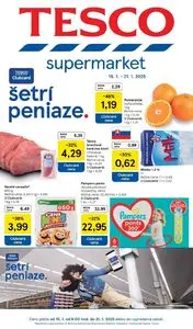 Propagačné noviny TESCO, platné od 2025-01-15 do 2025-01-21.