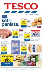 Propagačné noviny TESCO, platné od 2025-01-22 do 2025-01-28.