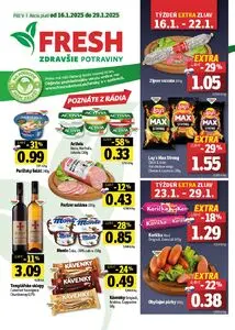 Propagačné noviny FRESH, platné od 2025-01-16 do 2025-01-29.