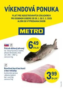 Propagačné noviny METRO, platné od 2025-01-30 do 2025-02-02.