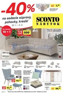 Propagačné noviny SCONTO, platné od 2025-01-22 do 2025-02-11.