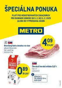 Propagačné noviny METRO, platné od 2025-02-05 do 2025-02-11.