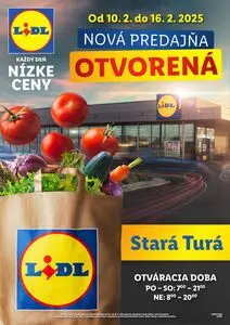 Propagačné noviny LIDL, platné od 2025-02-10 do 2025-02-16.