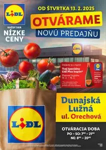 Propagačné noviny LIDL, platné od 2025-02-13 do 2025-02-16.