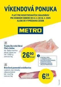 Propagačné noviny METRO, platné od 2025-02-13 do 2025-02-16.