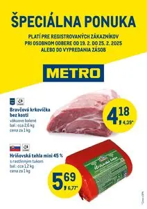 Propagačné noviny METRO, platné od 2025-02-19 do 2025-02-25.