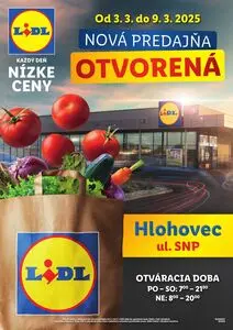 Propagačné noviny LIDL, platné od 2025-03-03 do 2025-03-09.