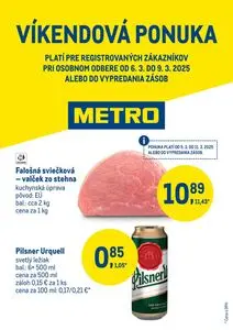 Propagačné noviny METRO, platné od 2025-03-06 do 2025-03-09.