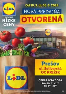 Propagačné noviny LIDL, platné od 2025-03-10 do 2025-03-16.