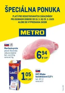 Propagačné noviny METRO, platné od 2025-03-19 do 2025-03-25.