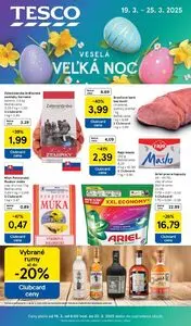 Propagačné noviny TESCO, platné od 2025-03-19 do 2025-03-25.