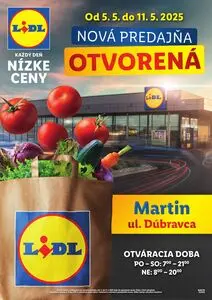 Propagačné noviny LIDL, platné od 2025-05-05 do 2025-05-11.
