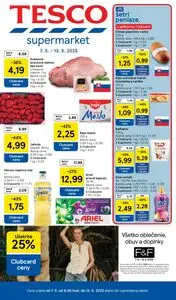 Propagačné noviny TESCO, platné od 2025-05-07 do 2025-05-13.
