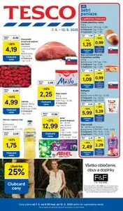 Propagačné noviny TESCO, platné od 2025-05-07 do 2025-05-13.
