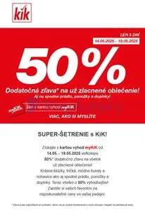 Propagačné noviny kik, platné od 2025-05-14 do 2025-05-18.
