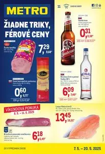 Propagačné noviny METRO, platné od 2025-05-07 do 2025-05-20.