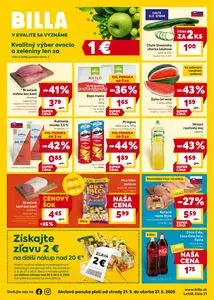 Propagačné noviny BILLA, platné od 2025-05-21 do 2025-05-27.