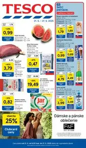 Propagačné noviny TESCO, platné od 2025-05-21 do 2025-05-27.