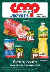 Propagačné noviny COOP, platné od 2025-05-22 do 2025-05-28.