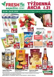 Propagačné noviny FRESH, platné od 2025-05-22 do 2025-05-28.