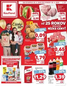 Propagačné noviny Kaufland, platné od 2025-05-22 do 2025-05-28.