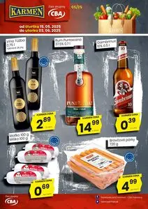 Propagačné noviny KARMEN CBA, platné od 2025-05-15 do 2025-06-03.