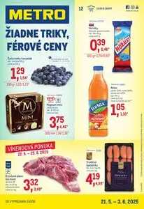 Propagačné noviny METRO, platné od 2025-05-21 do 2025-06-03.