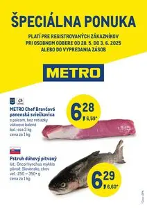 Propagačné noviny METRO, platné od 2025-05-28 do 2025-06-03.