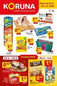 Propagačné noviny KORUNA, platné od 2025-05-23 do 2025-06-04.