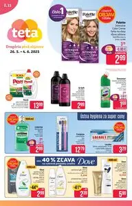 Propagačné noviny teta, platné od 2025-05-26 do 2025-06-04.