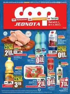 Propagačné noviny COOP, platné od 2025-05-29 do 2025-06-04.