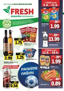 Propagačné noviny FRESH, platné od 2025-06-05 do 2025-06-18.