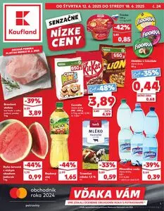 Propagačné noviny Kaufland, platné od 2025-06-12 do 2025-06-18.