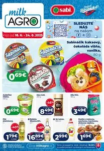 Propagačné noviny milk AGRO, platné od 2025-06-18 do 2025-06-24.