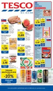Propagačné noviny TESCO, platné od 2025-06-18 do 2025-06-24.